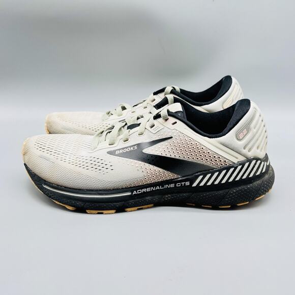 Brooks Shoes Womens 9 White Black Adrenaline GTS 22 Running Athletic Sneakers - Picture 5 of 11
